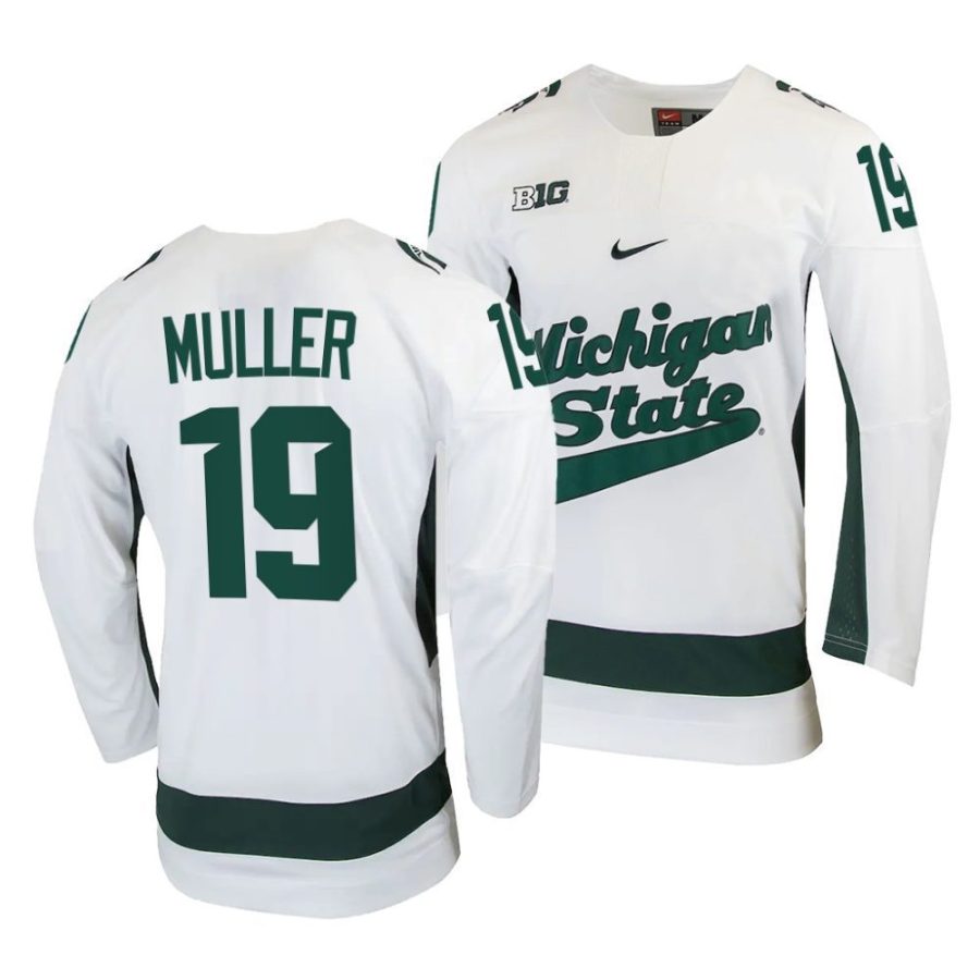 michigan state spartans nicolas muller 2022 college hockey white jersey scaled