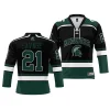 michigan state spartans red savage ice hockey black nil jersey scaled