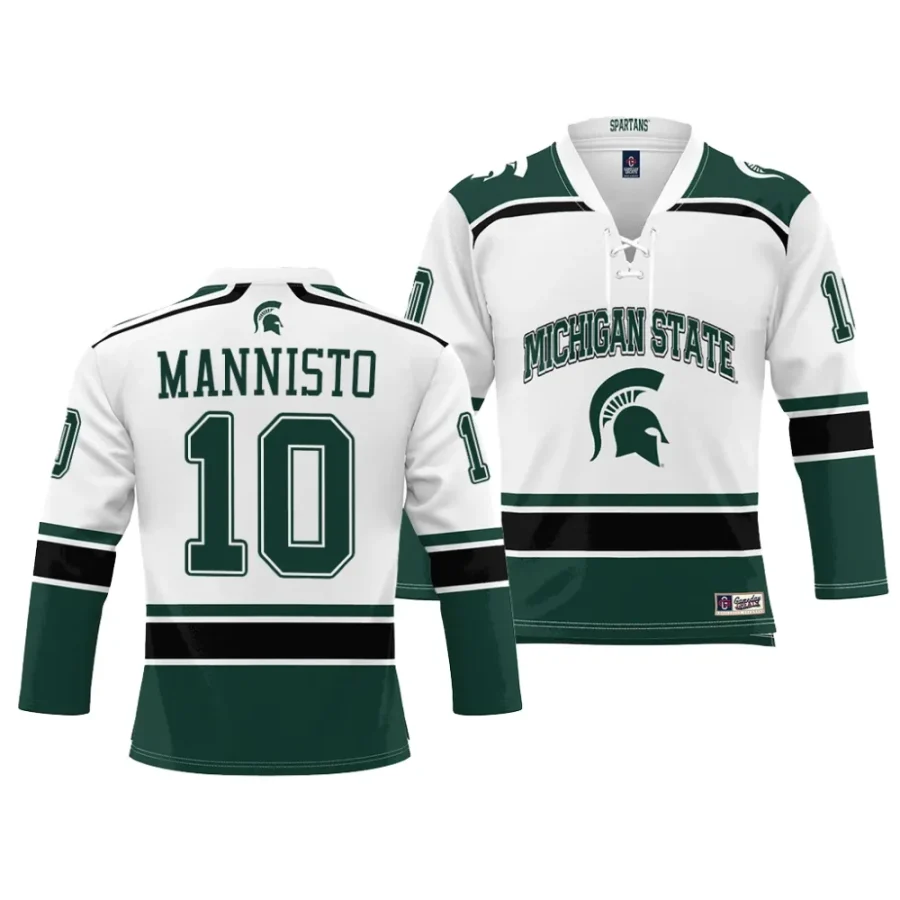 michigan state spartans tommi mannisto ice hockey white nil jersey scaled