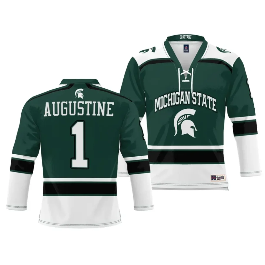 michigan state spartans trey augustine ice hockey green nil jersey scaled