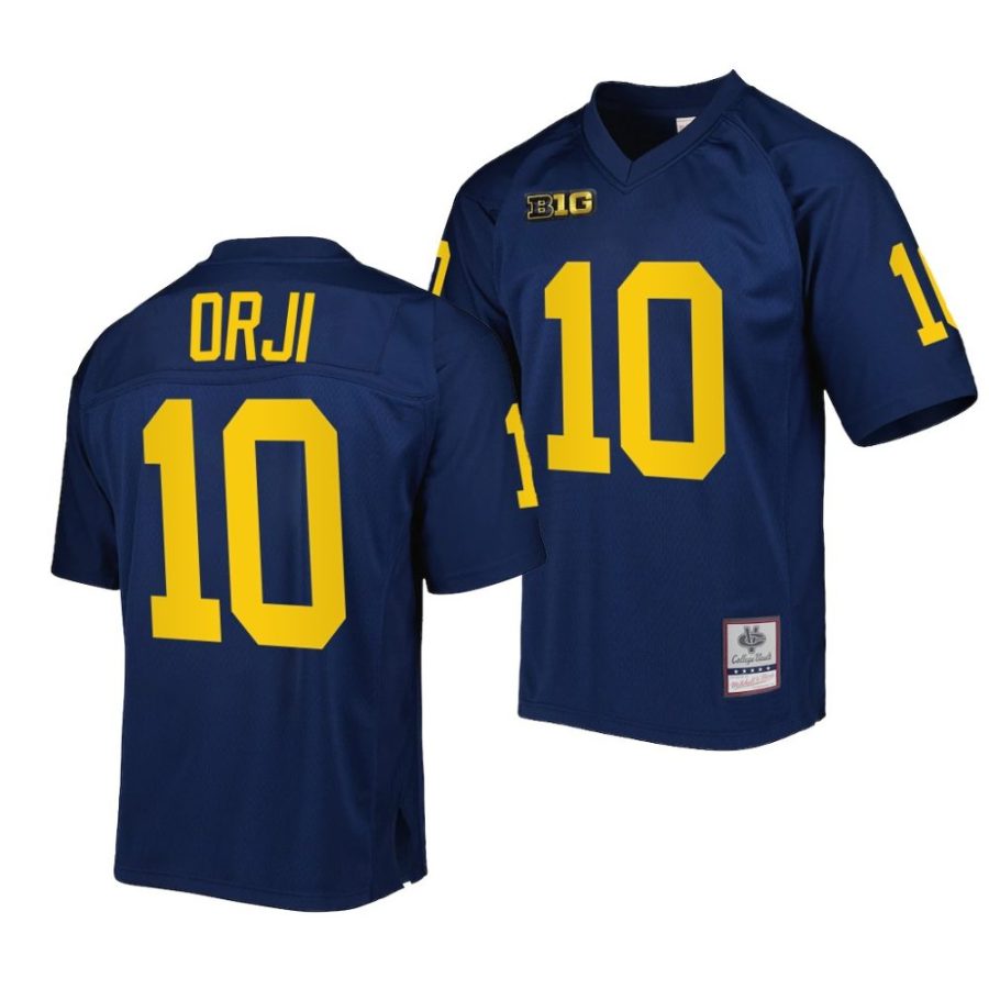 michigan wolverines alex orji navy authentic football mitchell ness jersey scaled