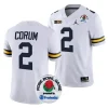 michigan wolverines blake corum white 2024 rose bowl college football playoff jersey scaled