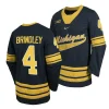 michigan wolverines gavin brindley 2023 24 college hockey navy jersey scaled