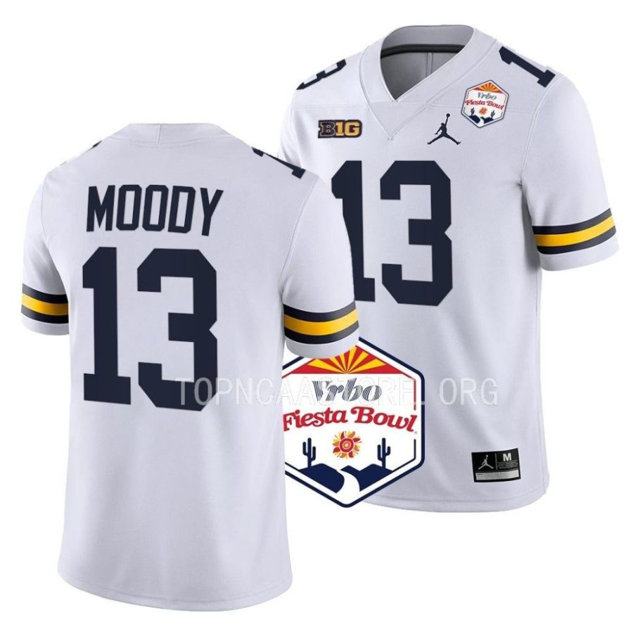 michigan wolverines jake moody white 2022 fiesta bowl college football playoff jersey scaled