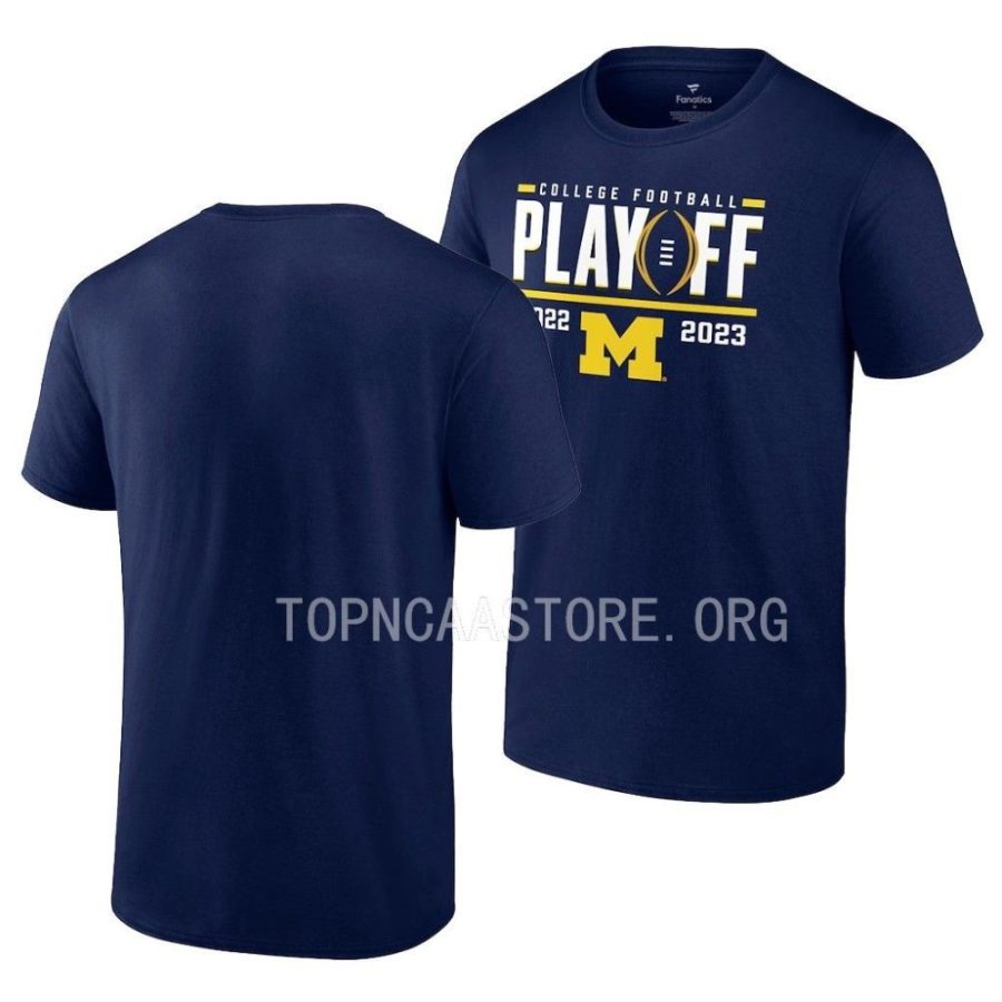 michigan wolverines navy 2022 college football playoff first down entry men t shirt scaled