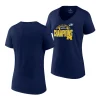 michigan wolverines navy 2023 big ten football conference champions v neck women t shirt scaled