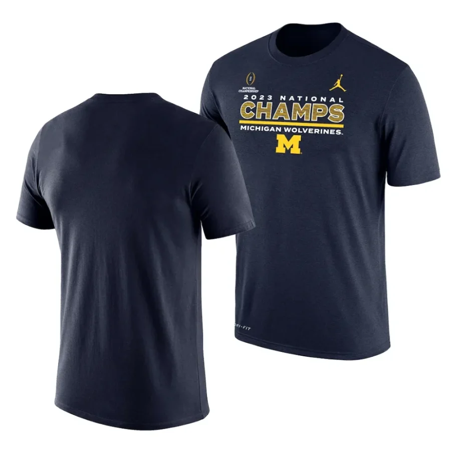 michigan wolverines navy cfbplayoff 2023 national champions performance men t shirt scaled