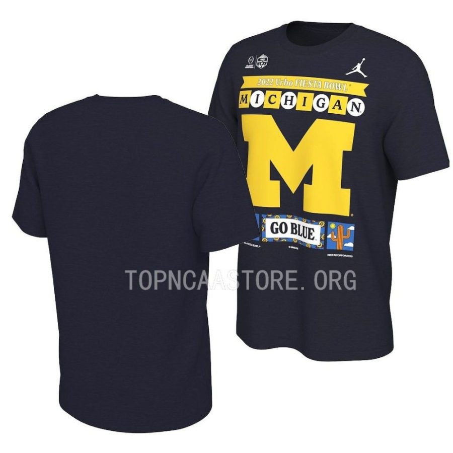 michigan wolverines navy college football playoff 2022 fiesta bowl illustrated men t shirt scaled