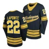 michigan wolverines philippe lapointe 2023 24 college hockey navy jersey scaled