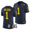 michigan wolverines roman wilson navy 2024 college football playoff national championship jersey scaled