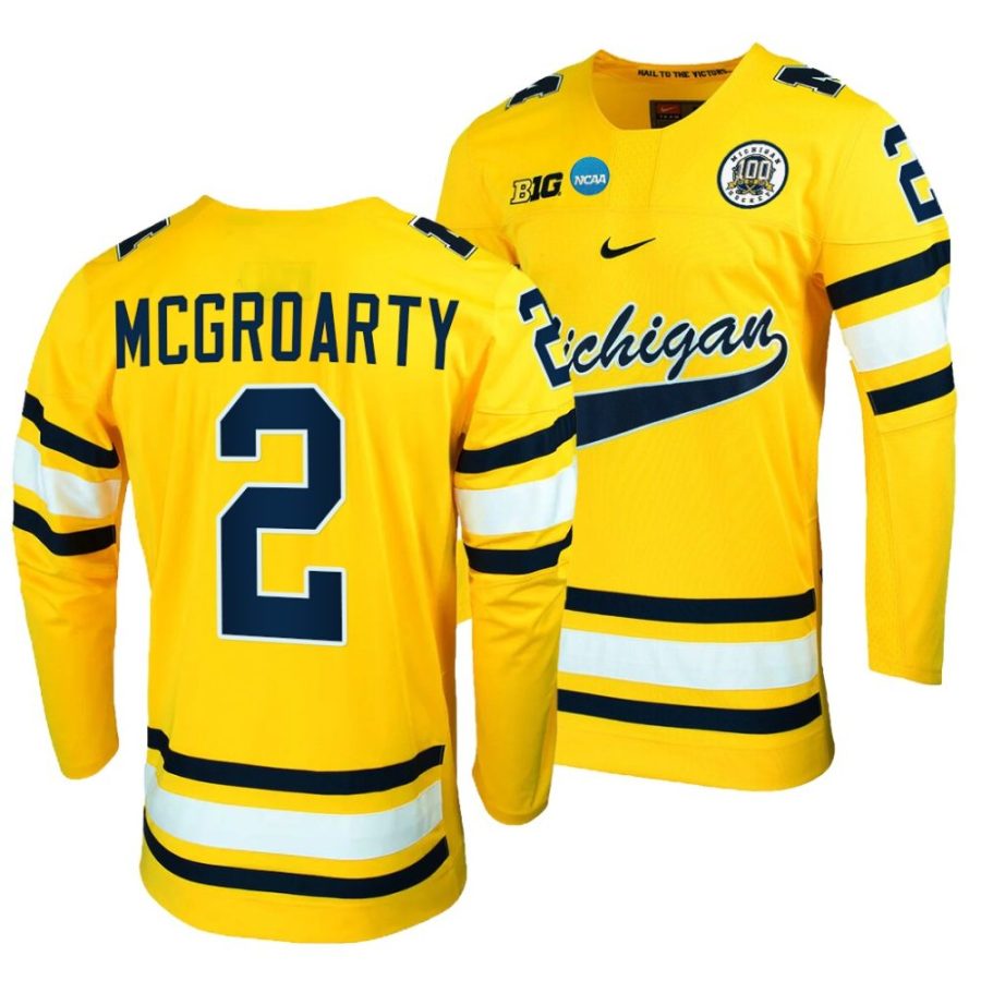michigan wolverines rutger mcgroarty 2023 ncaa hockey tournament maize jersey scaled