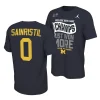 mike sainristil locker room cfbplayoff 2024 rose bowl champions navy t shirts scaled