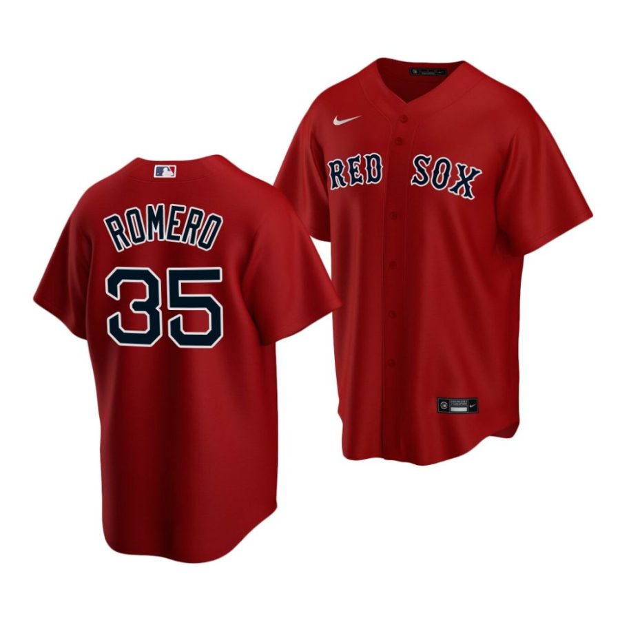 mikey romero red sox alternate 2022 mlb draft replica red jersey scaled