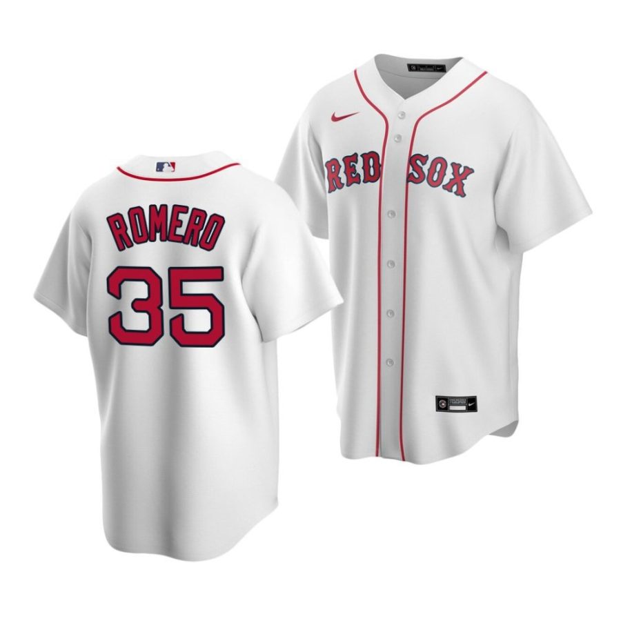 mikey romero red sox home 2022 mlb draft replica white jersey scaled