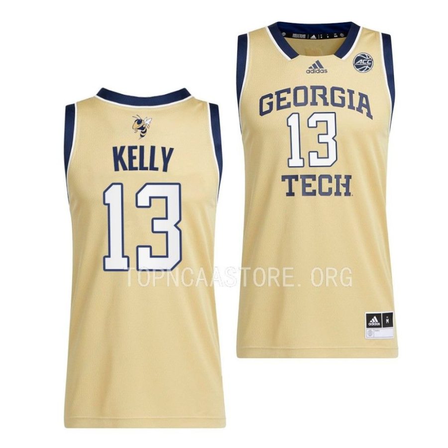 miles kelly georgia tech yellow jackets 2022 23away basketball swingmangold jersey scaled