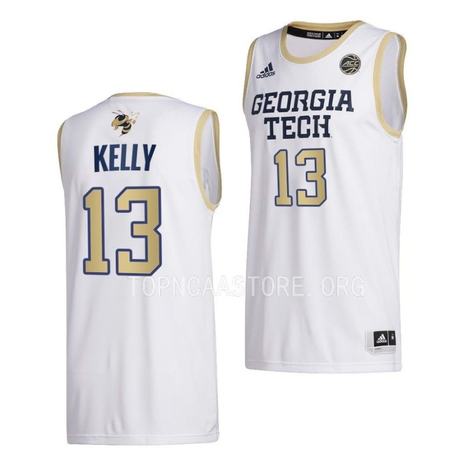 miles kelly georgia tech yellow jackets home basketball 2022 23 swingman jersey scaled