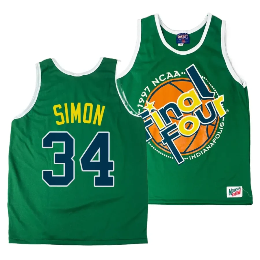 miles simon arizona wildcats green1997 ncaa champions final fourmen jersey scaled