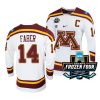 minnesota golden gophers brock faber 2023 ncaa frozen four white ice hockey jersey scaled