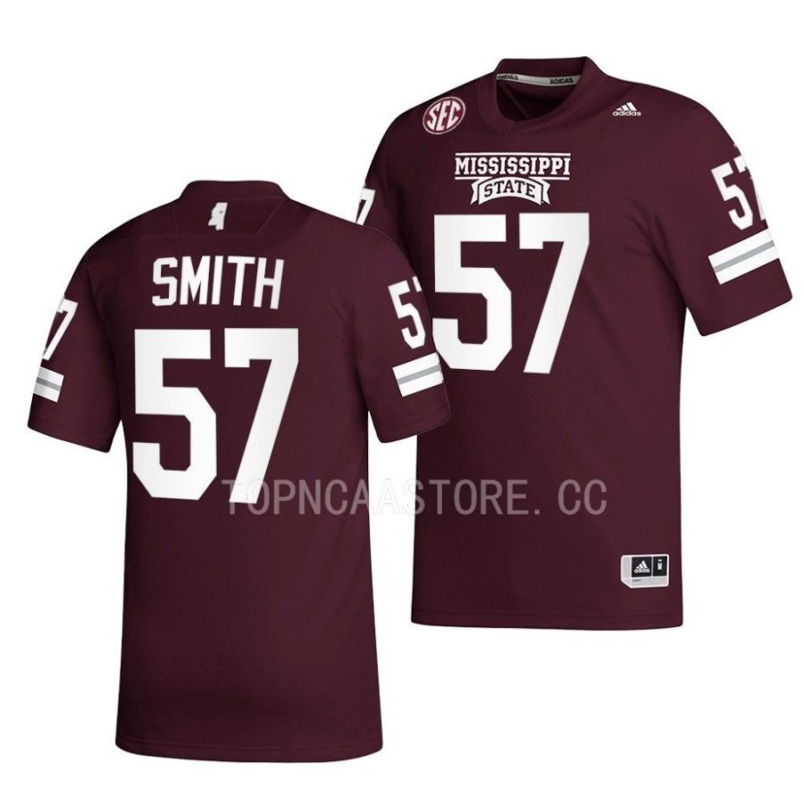 mississippi state bulldogs cole smith maroon 2022 egg bowl champs premier football jersey scaled