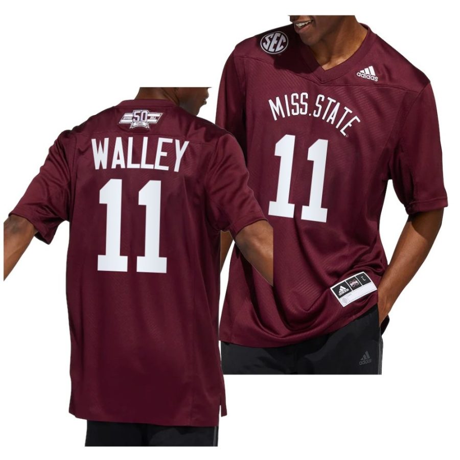 mississippi state bulldogs jaden walley maroon dowsing x bell 50 year premier strategy jersey scaled