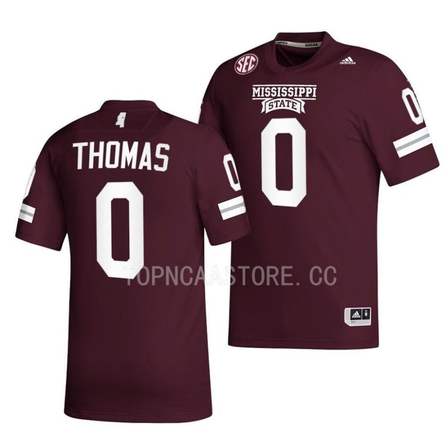 mississippi state bulldogs rara thomas maroon 2022 egg bowl champs premier football jersey scaled