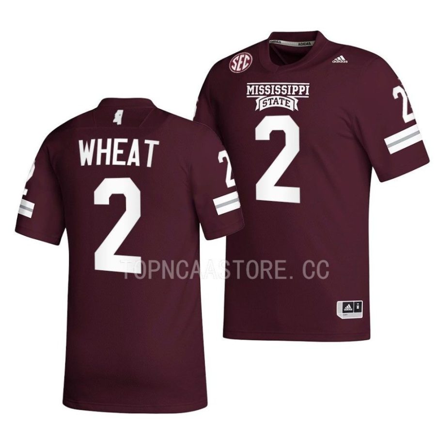 mississippi state bulldogs tyrus wheat maroon 2022 egg bowl champs premier football jersey scaled