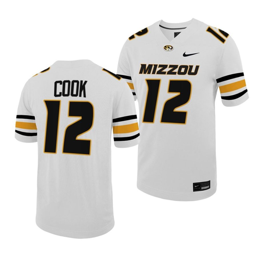 missouri tigers brady cook white untouchable game football jersey scaled