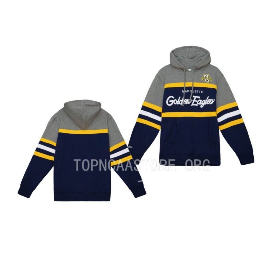 mitchell ness navy headcoach hoody marquette golden eagles hoodie 0 scaled