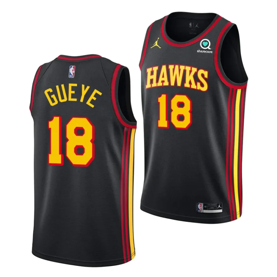 mouhamed gueye hawks 2023 nba draft black statement edition men jersey scaled