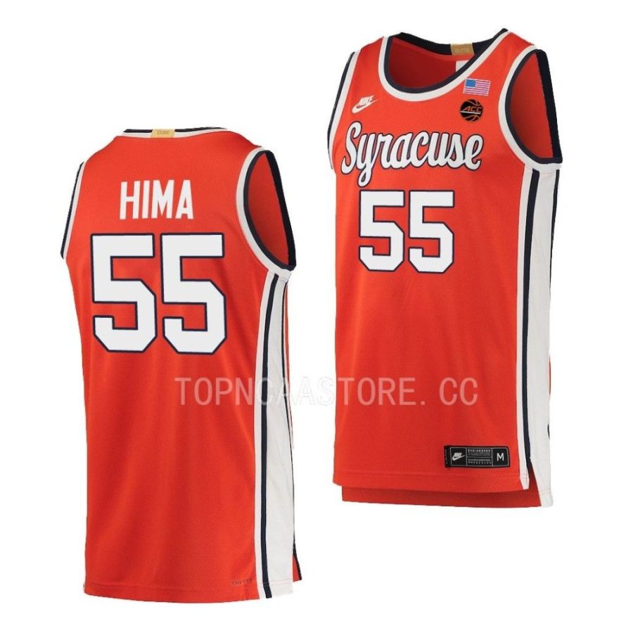 mounir hima orange retro basketball 2022 23limited jersey scaled