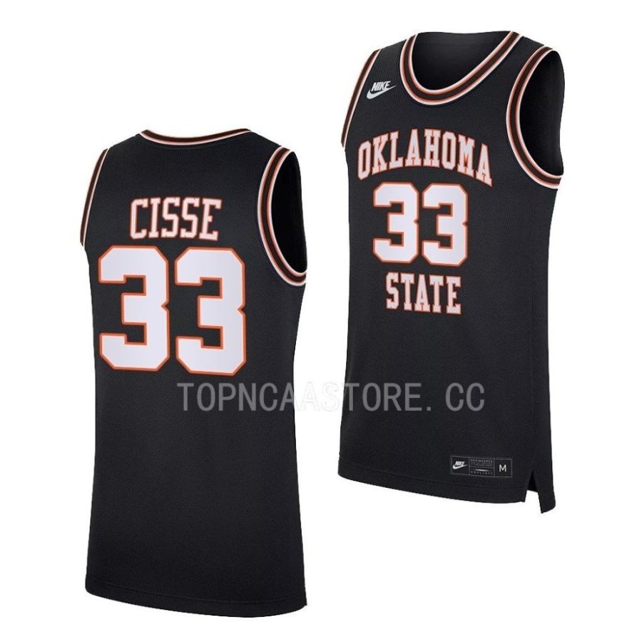 moussa cisse osu cowboys 2022 23retro basketball replicablack jersey scaled