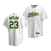 myles naylor athletics replica home 2023 mlb draft white jersey scaled