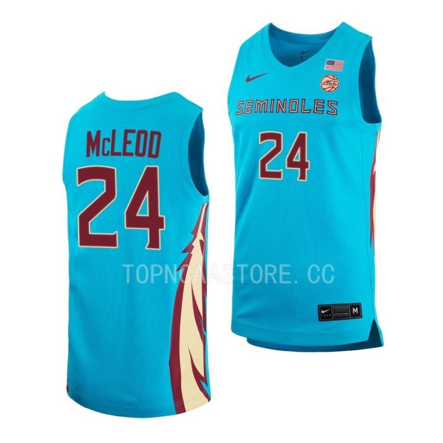 naheem mcleod fsu seminoles 2022 23alternate basketball replicaturquoise jersey scaled