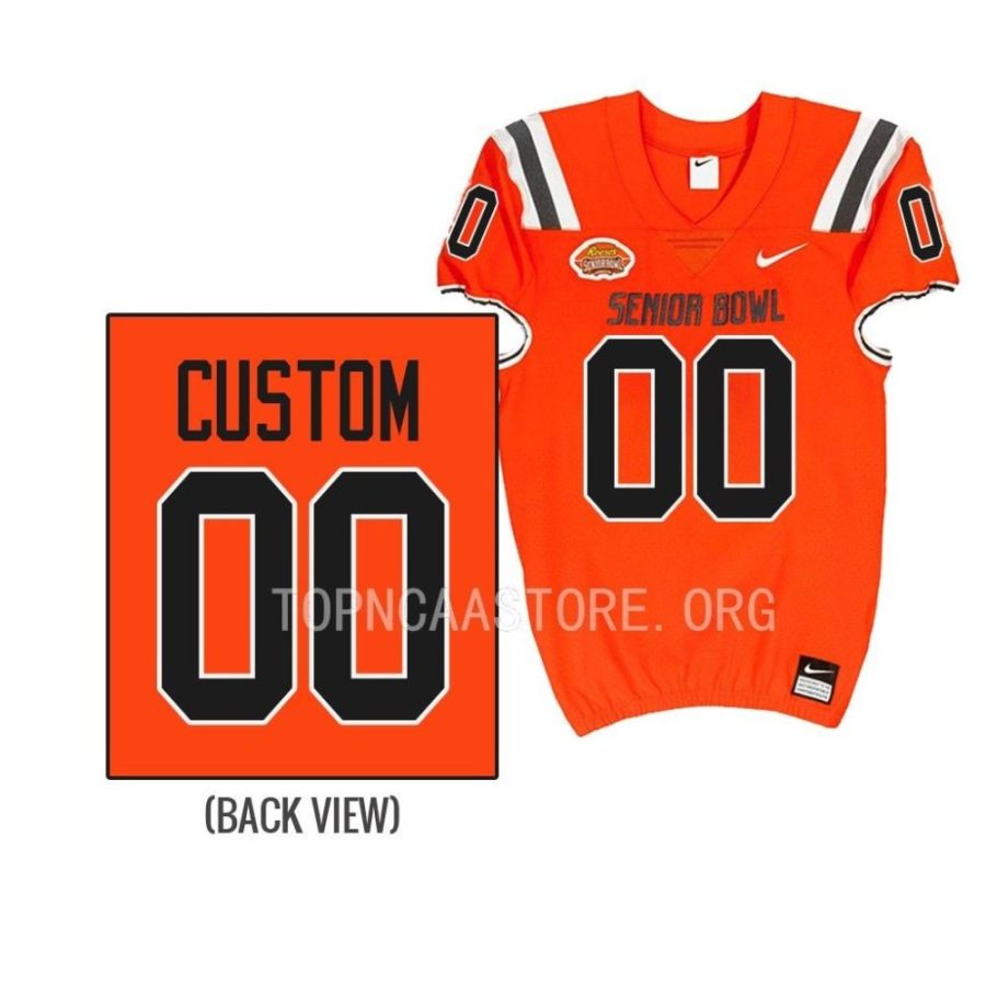 national team custom orange 2023 senior bowl all star football jersey scaled