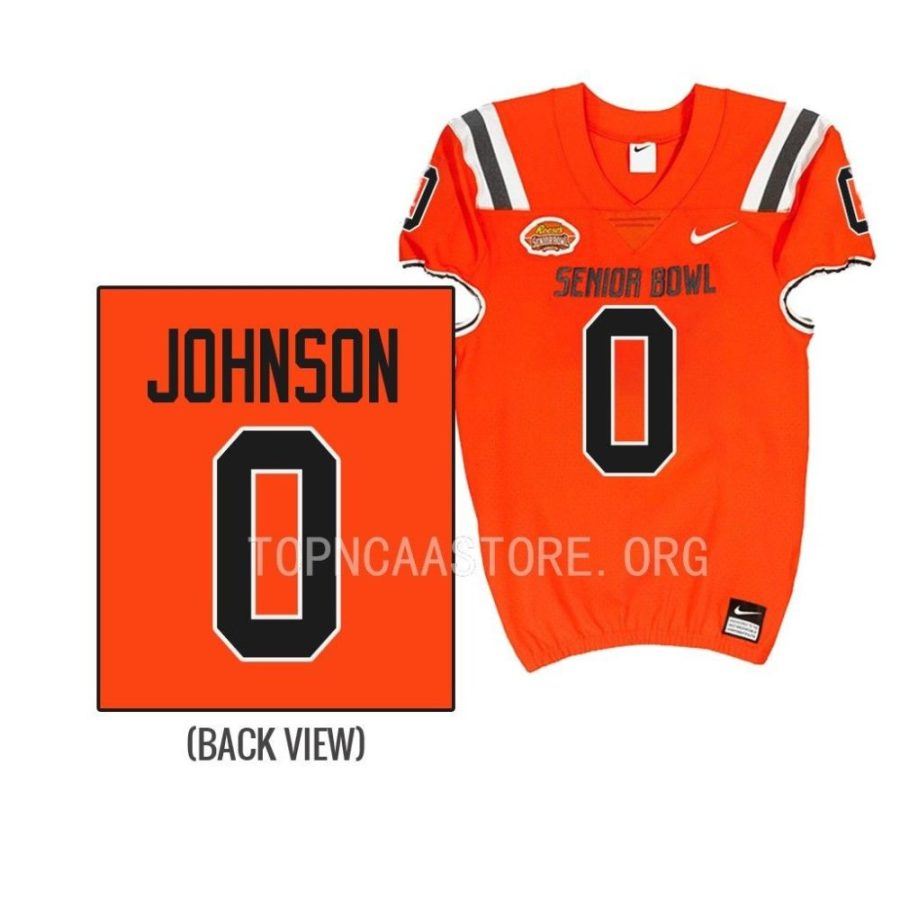 national team roschon johnson orange 2023 senior bowl all star football jersey scaled