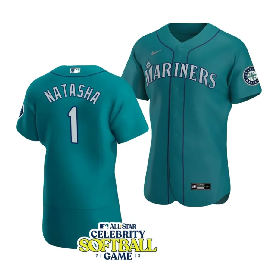 natti natasha seattle 2023 mlb all star celebrity softball game menauthentic player jersey scaled