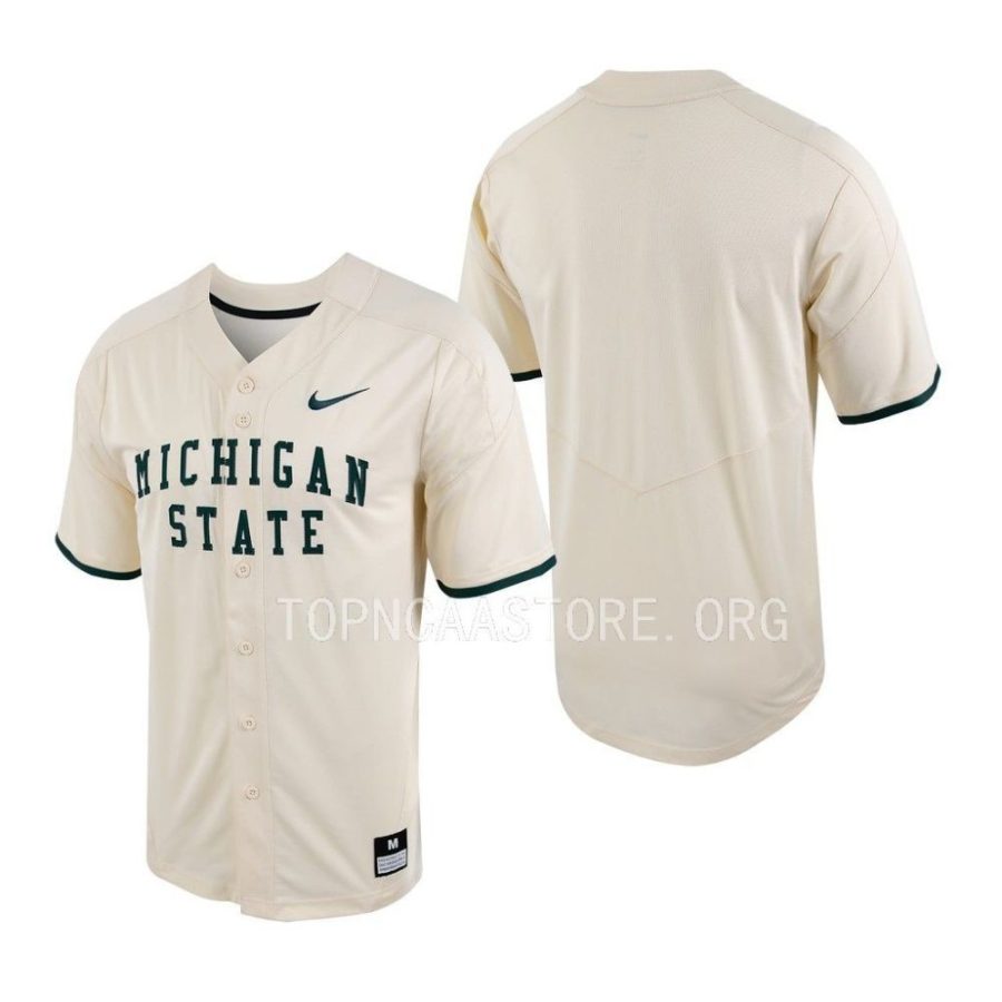 natural college baseball michigan state spartansfull button jersey scaled