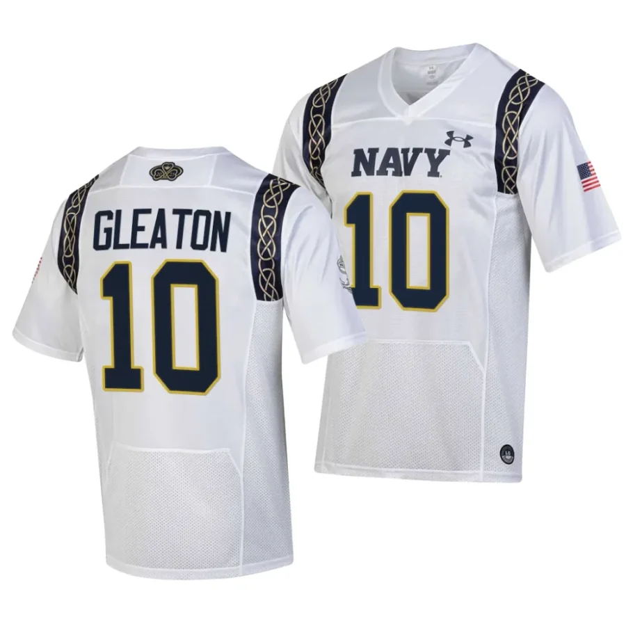 navy midshipmen tedros gleaton white 2023 aer lingus college football classic replica jersey scaled