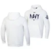 navy midshipmen white silent service all day pullover men hoodie scaled