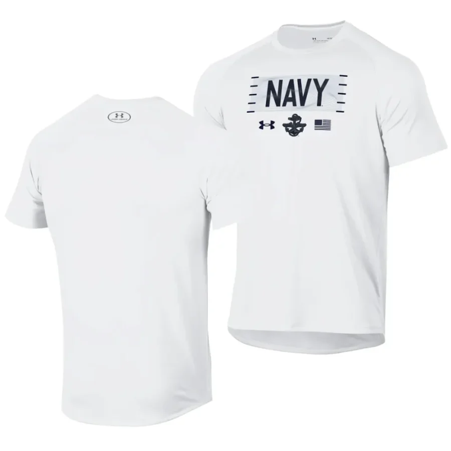 navy midshipmen white silent service stacked slim fit tech men t shirt scaled