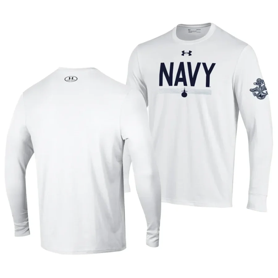 navy midshipmen white silent service sub long sleeve men t shirt scaled