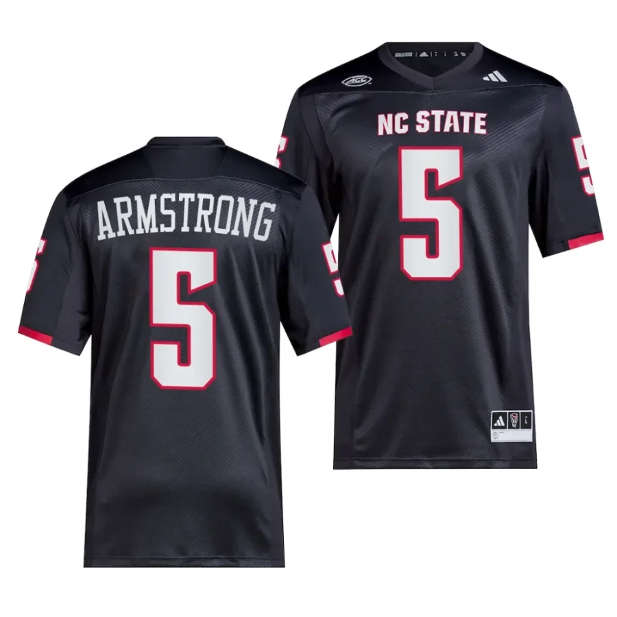 nc state wolfpack brennan armstrong black 2023premier football jersey scaled