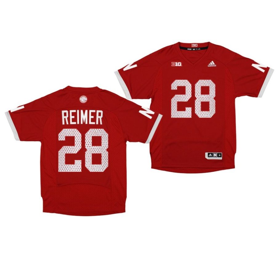 nebraska huskers luke reimer red 1983 throwback premier football jersey scaled