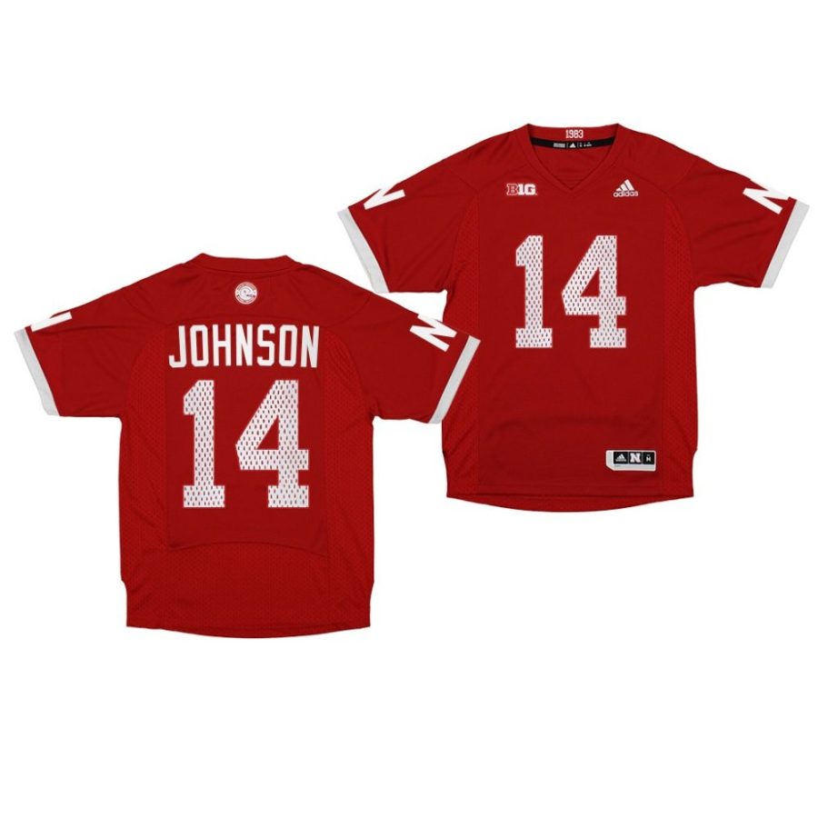 nebraska huskers rahmir johnson red 1983 throwback premier football jersey scaled