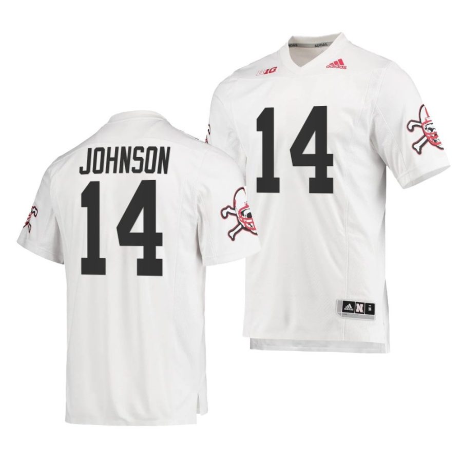 nebraska huskers rahmir johnson white premier strategy football jersey scaled