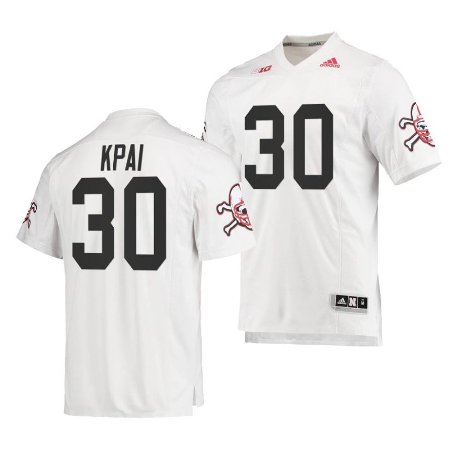 nebraska huskers randolph kpai white premier strategy football jersey scaled