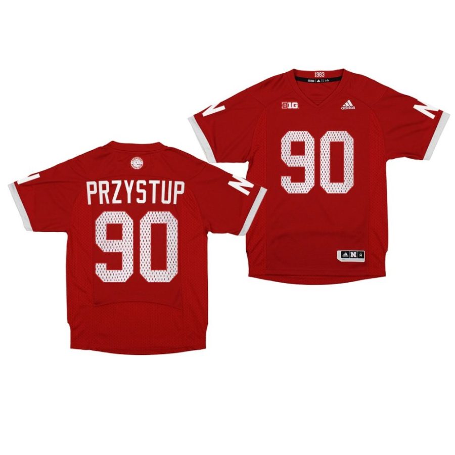 nebraska huskers william przystup red 1983 throwback premier football jersey scaled