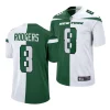 nfl jets aaron rodgers green white split edition game jersey scaled