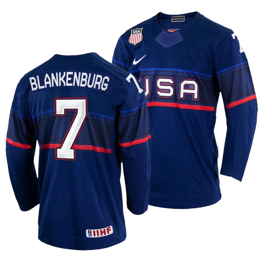 nick blankenburg away 2022 iihf world championship navy jersey scaled