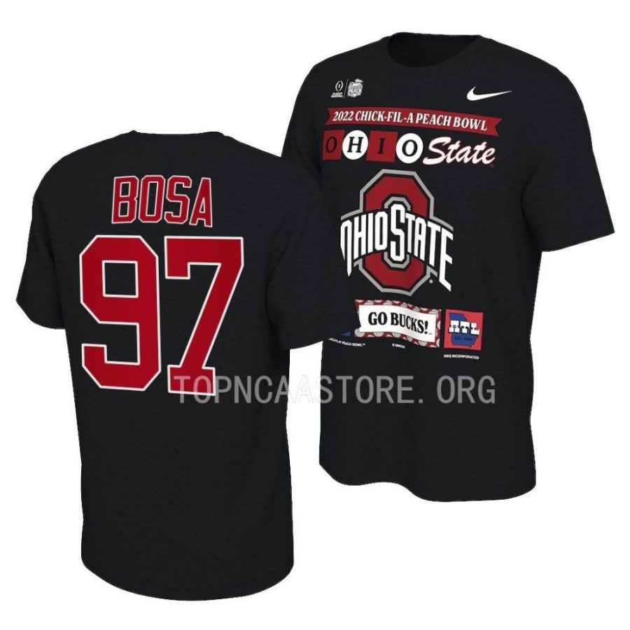 nick bosa college football playoff 2022 peach bowl black shirt scaled